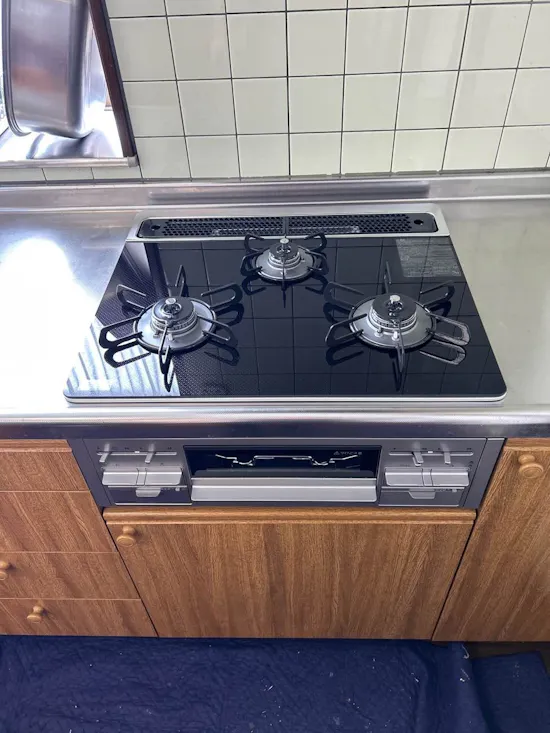 工事後　福島県南相馬市原町区のお客様のビルトインコンロ・ガスコンロ工事