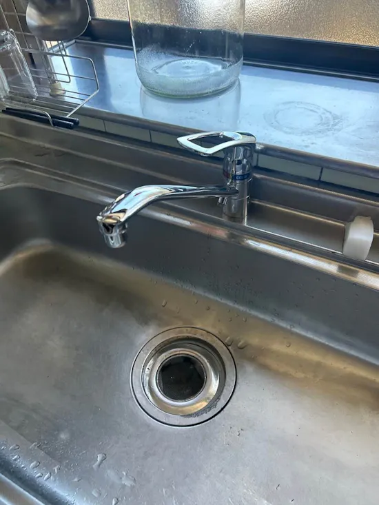 工事後　福島県南相馬市のお客様のキッチン混合栓交換工事