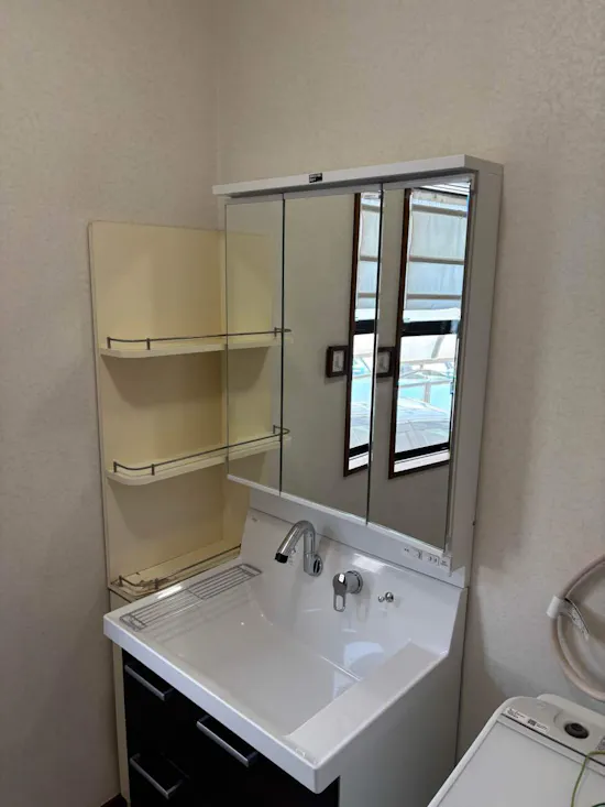 工事後　茨城県石岡市のお客様の洗面化粧台工事