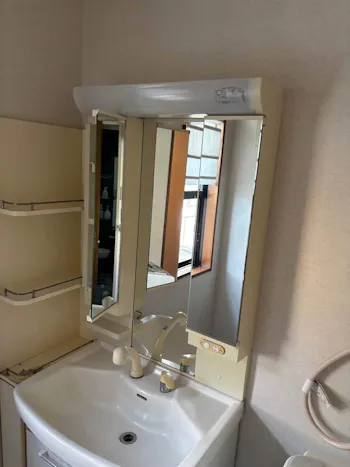 茨城県石岡市のお客様の洗面化粧台工事　具体的な工事内容2