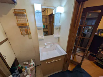 静岡県静岡市のお客様の洗面化粧台交換工事