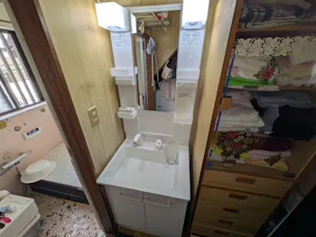 静岡県静岡市のお客様の洗面化粧台交換工事