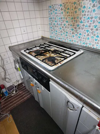 福島県いわき市のお客様のビルトインコンロ・ガスコンロ工事　具体的な工事内容2