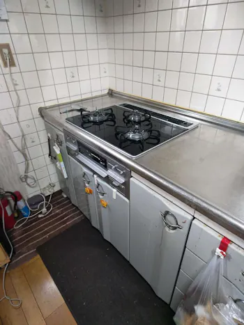福島県いわき市のお客様のビルトインコンロ・ガスコンロ工事　具体的な工事内容1
