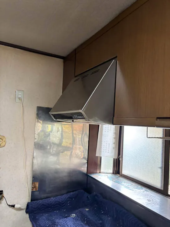 工事前　茨城県桜川市のお客様のビルトインコンロ・ガスコンロ工事