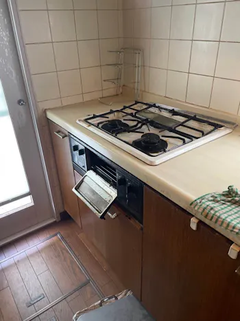 山梨県上野原市のお客様のビルトインコンロ・ガスコンロ工事　具体的な工事内容1