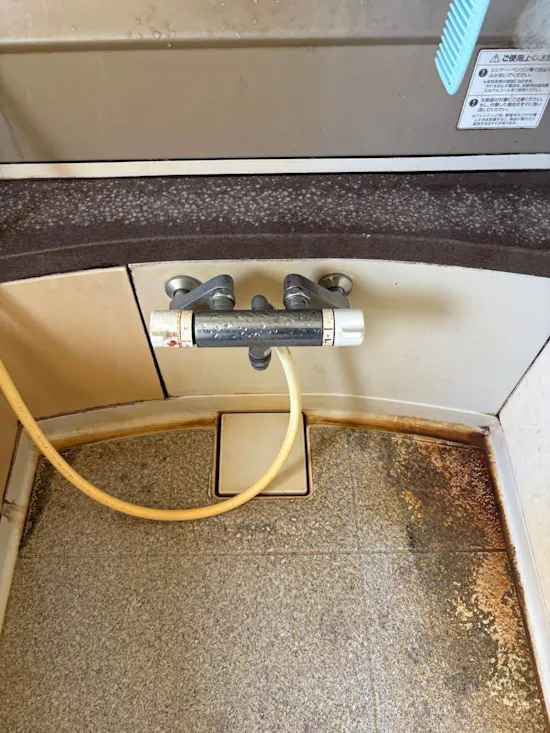 工事前　茨城県稲敷郡阿見町のお客様の水栓工事