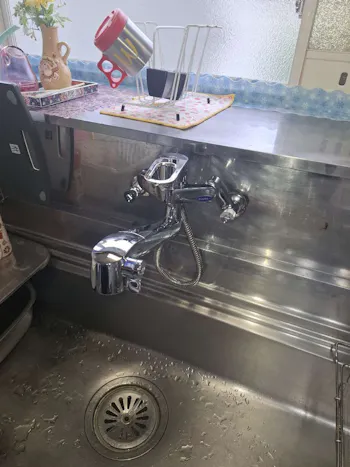 宮城県大崎市のお客様の台所水栓工事