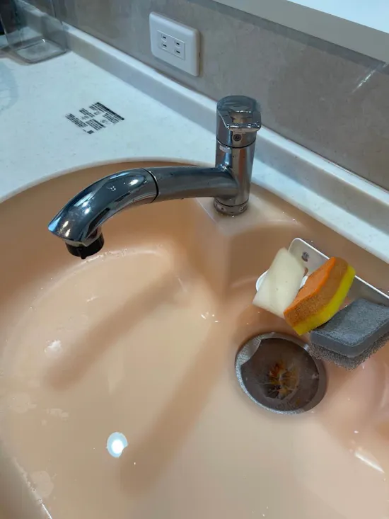 工事前　宮城県宮城郡七ヶ浜町のお客様の水栓工事