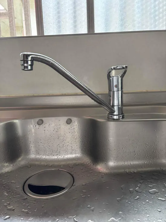 工事前　茨城県利根町のお客様の水栓工事