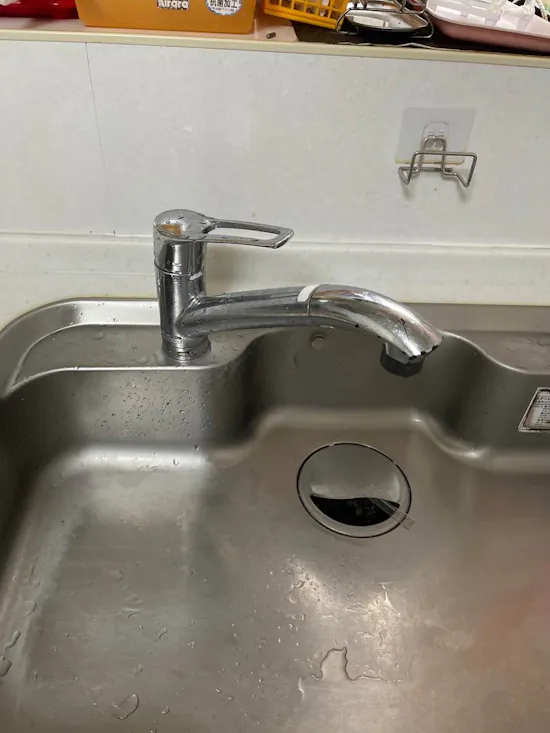 工事前　宮城県塩竈市のお客様のキッチン水栓工事