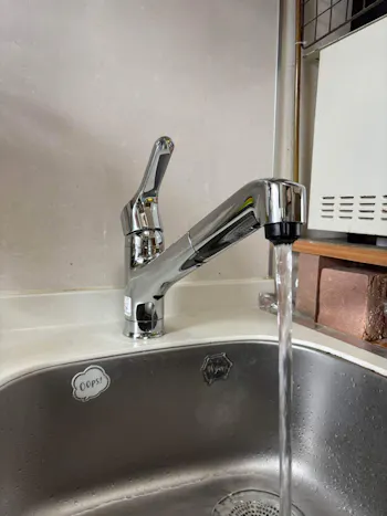 茨城県那珂市のお客様のキッチン水栓工事