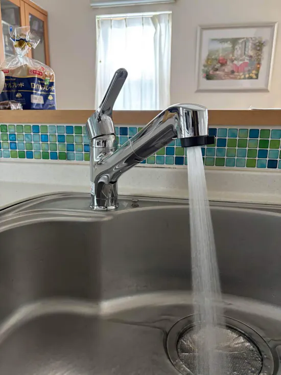 工事後　茨城県水戸市のお客様の水栓工事