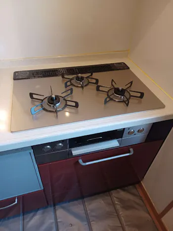 東京都八王子市のお客様のビルトインコンロ交換工事