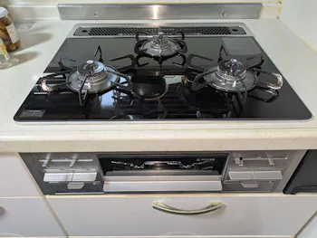 静岡県磐田市のお客様のビルトインコンロ・ガスコンロ工事