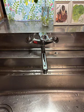 茨城県北茨城市のお客様のキッチン水栓工事