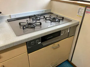 新潟県新潟市東区のお客様のビルトインコンロ・ガスコンロ工事