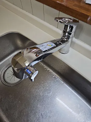 三重県津市のお客様のキッチン水栓工事