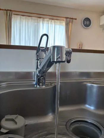 茨城県水戸市のお客様のキッチン水栓工事