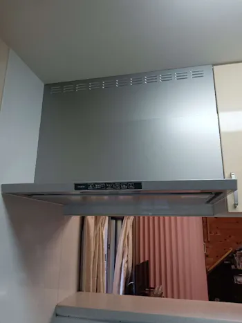 東京都西多摩郡のお客様のレンジフード交換工事