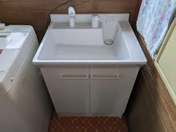 静岡県磐田市のお客様の洗面化粧台工事
