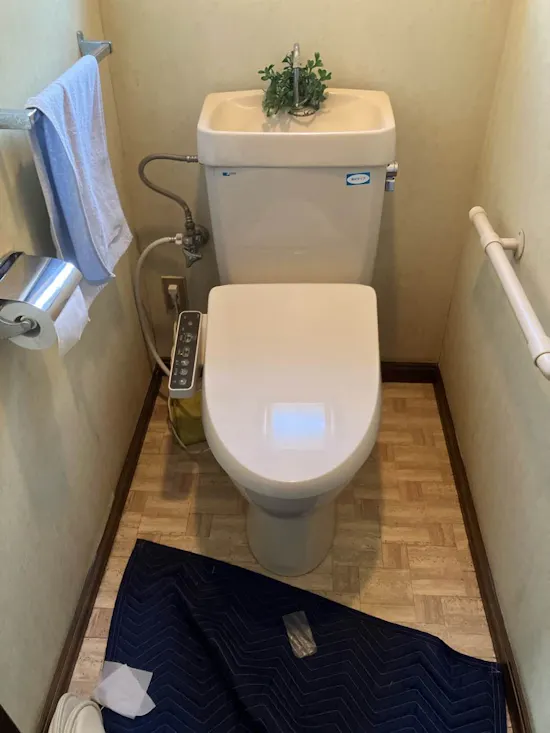 工事後　群馬県高崎市のお客様の温水洗浄便座交換工事