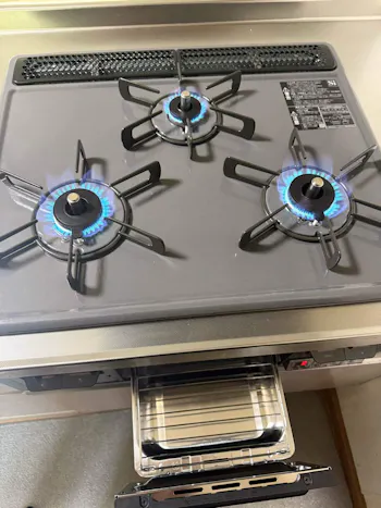 福島県喜多方市のお客様のビルトインコンロ・ガスコンロ工事