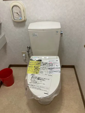 静岡県袋井市のお客様の温水洗浄便座交換工事