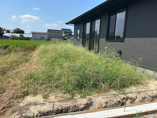 工事前　栃木県宇都宮市のお客様の人工芝敷設工事