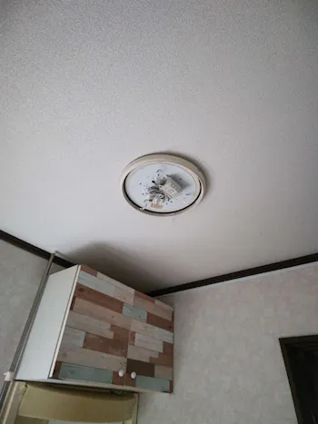 福島県いわき市のお客様の洗面化粧台・浴室換気扇・照明器具工事　具体的な工事内容3