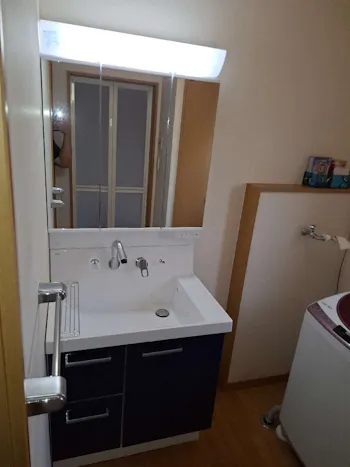 宮城県仙台市のお客様の洗面化粧台交換工事
