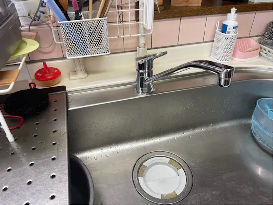 工事後　山梨県富士吉田市のお客様の水栓工事