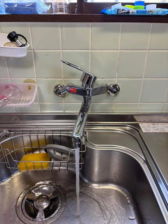 工事後　茨城県稲敷郡美浦村のお客様の水栓工事