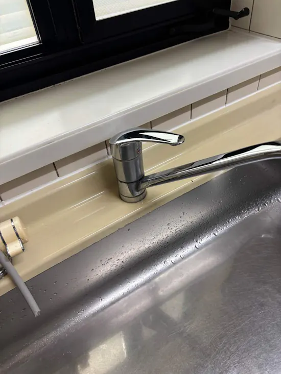 工事前　茨城県龍ケ崎市のお客様の水栓工事