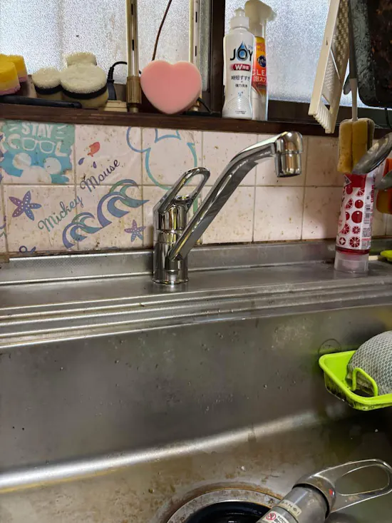 工事後　茨城県稲敷郡のお客様の水栓工事