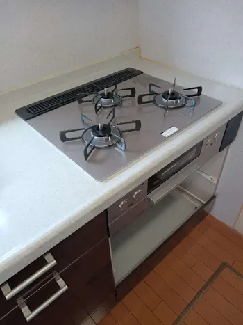 東京都昭島市のお客様のビルトインコンロ・ガスコンロ工事