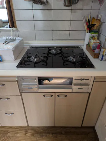 三重県四日市市のお客様のビルトインコンロ・ガスコンロ工事