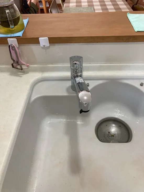 工事後　静岡県浜松市中央区のお客様のキッチン水栓工事