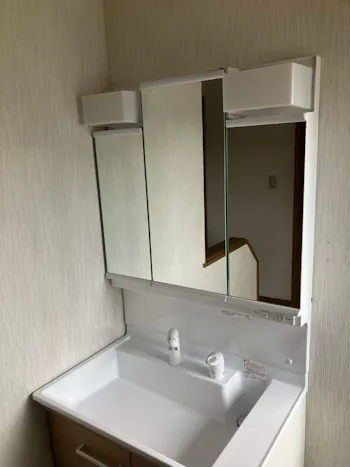 群馬県高崎市のお客様の洗面化粧台工事