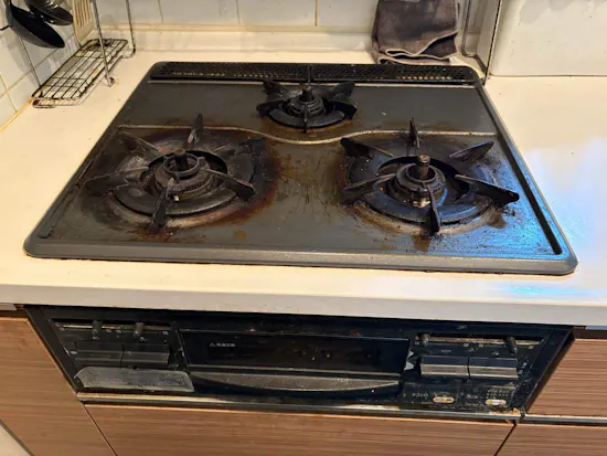 工事前　神奈川県大和市のお客様のビルトインコンロ・ガスコンロ工事