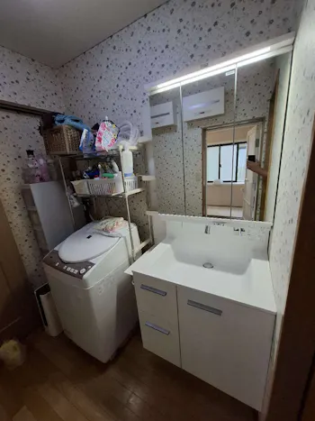 宮城県大崎市のお客様の洗面化粧台工事