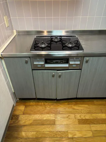 茨城県つくば市のお客様のビルトインコンロ・ガスコンロ工事　具体的な工事内容2