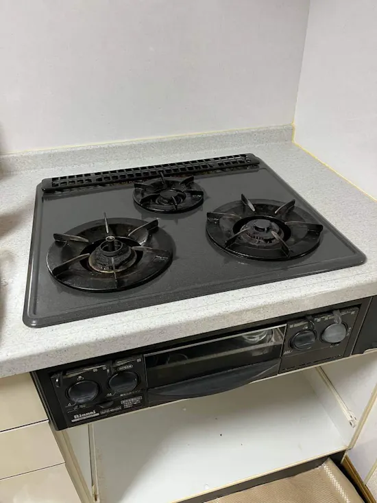 工事前　埼玉県幸手市のお客様のビルトインコンロ・ガスコンロ工事