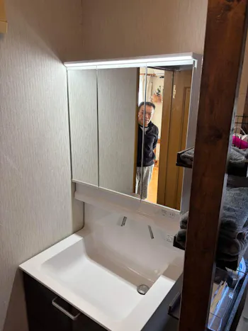 茨城県水戸市のお客様の洗面化粧台工事　具体的な工事内容2