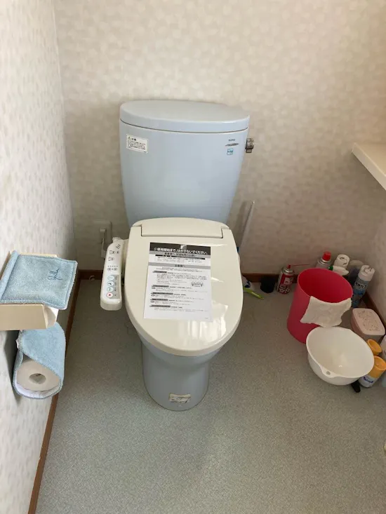 工事後　静岡県浜松市のお客様の温水洗浄便座交換工事