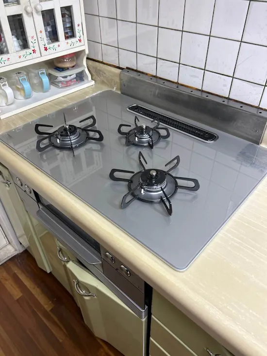 工事後　宮城県仙台市宮城野区のお客様のビルトインコンロ・ガスコンロ工事
