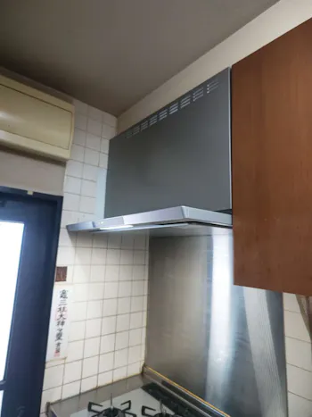 福島県いわき市のお客様のビルトインコンロ・レンジフード交換工事