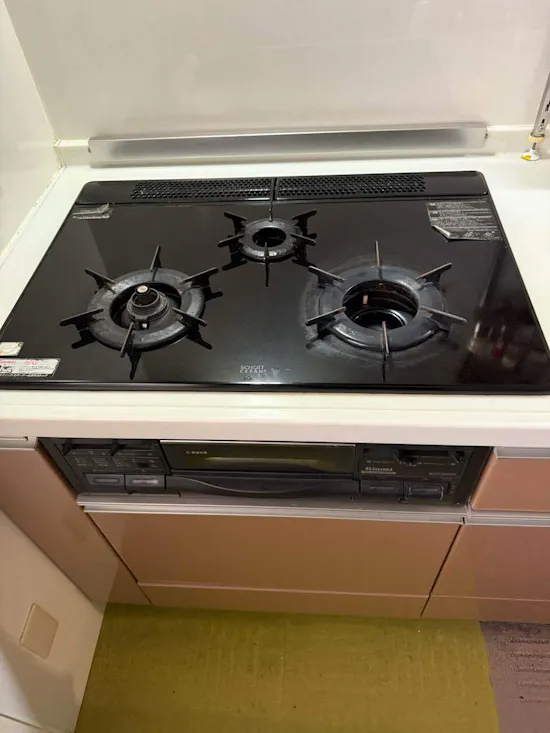 工事前　福島県喜多方市のお客様のビルトインコンロ・ガスコンロ工事