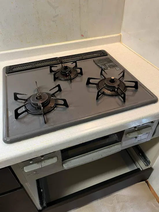 工事前　埼玉県鴻巣市のお客様のビルトインコンロ・ガスコンロ工事