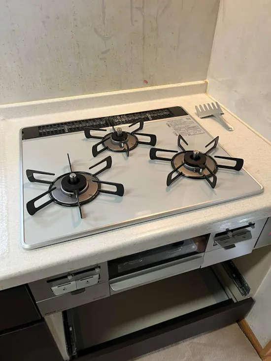 工事後　埼玉県鴻巣市のお客様のビルトインコンロ・ガスコンロ工事